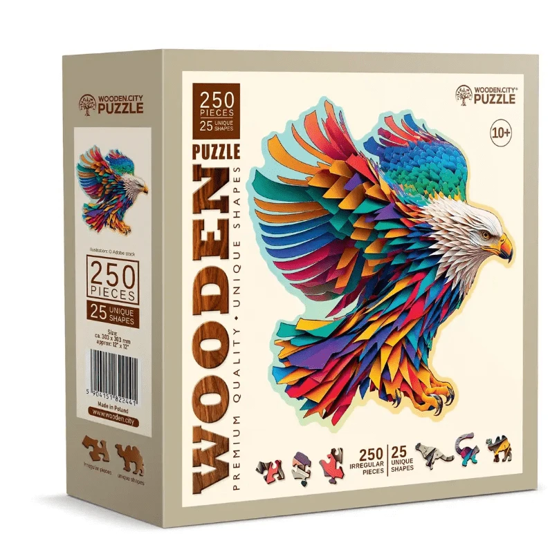 Hobilt Medinė dėlionė Woodencity Bright Eagle, 250 detalių