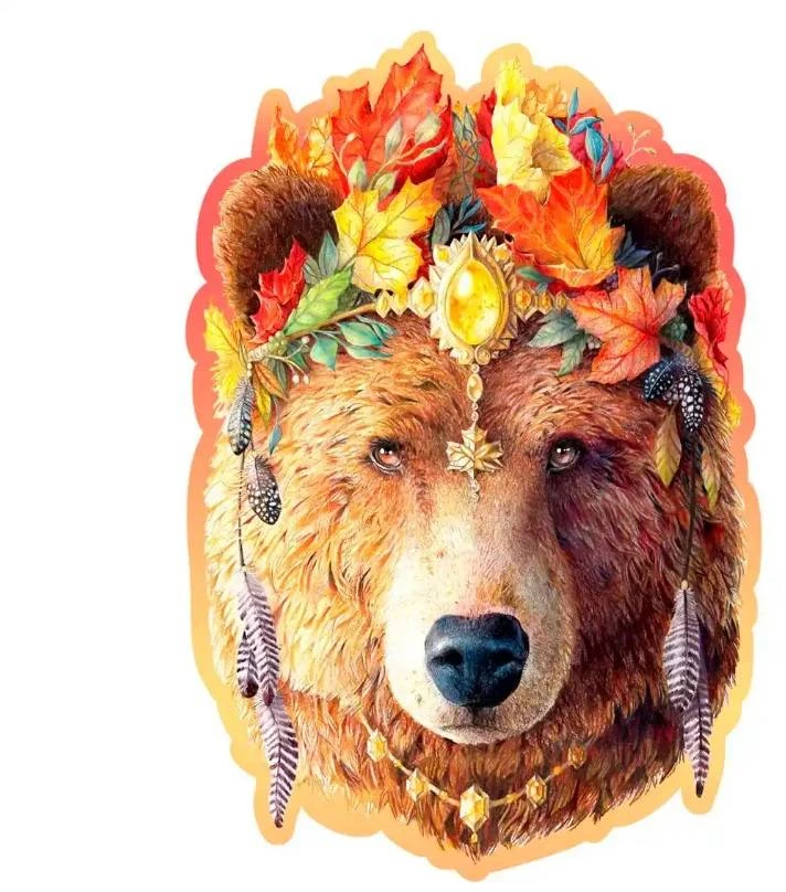 Medinė dėlionė Woodencity Stylish Bear, 250 detalių