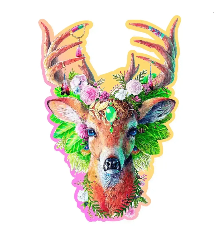 Hobilt Medinė dėlionė Woodencity Modish Deer, 250 detalių