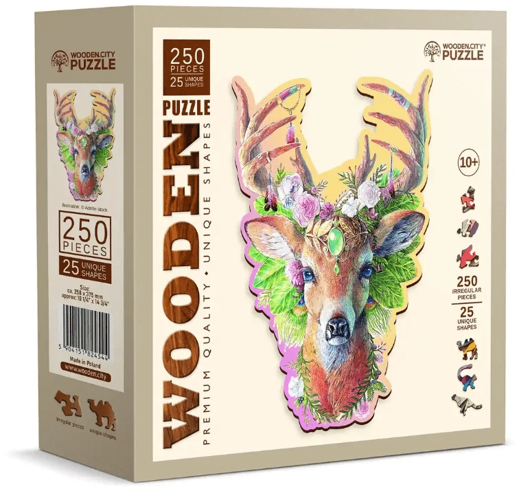 Hobilt Medinė dėlionė Woodencity Modish Deer, 250 detalių