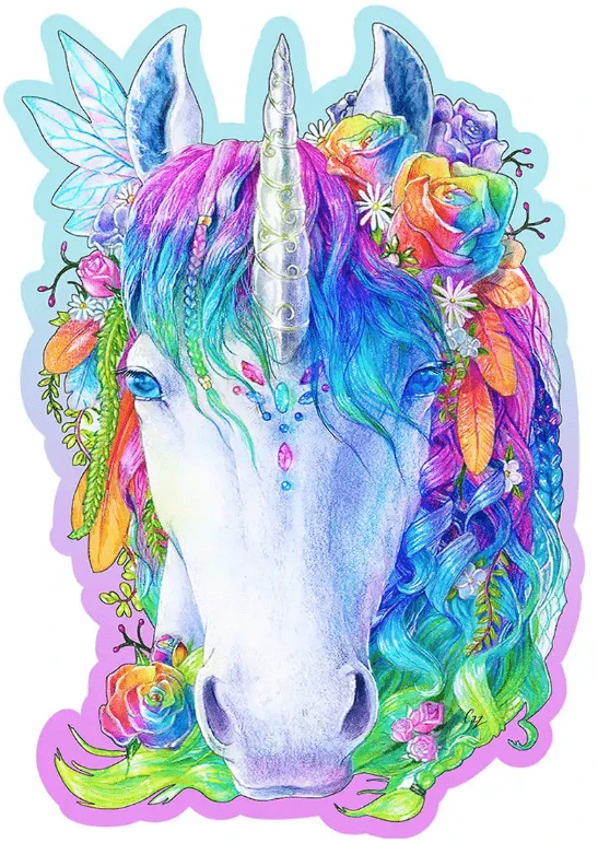 Medinė dėlionė Woodencity Stylish Unicorn, 150 detalių