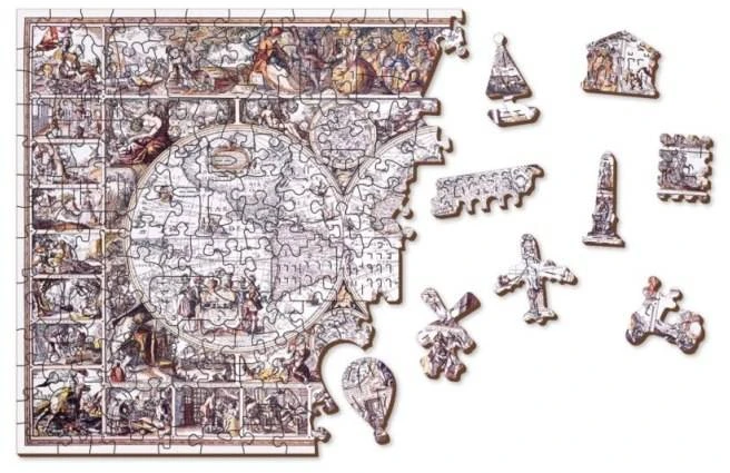 Hobilt Medinė dėlionė žemėlapis Didžiųjų geografinių atradimų amžius, 200 detalių