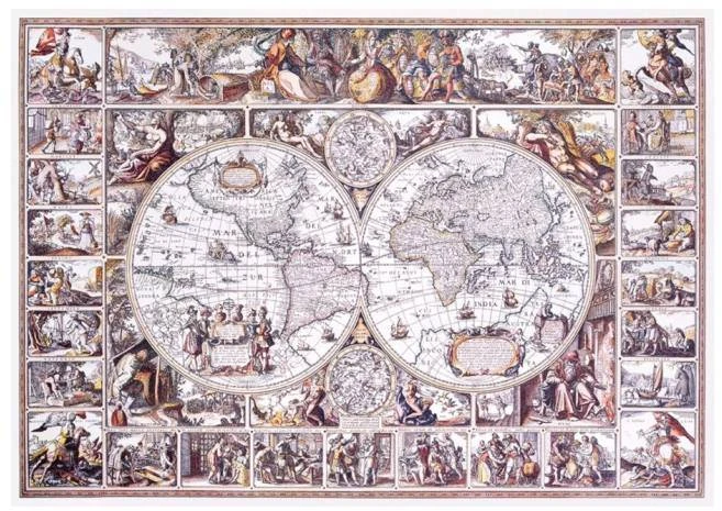Hobilt Medinė dėlionė žemėlapis Didžiųjų geografinių atradimų amžius, 200 detalių