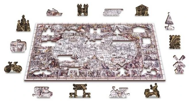 Hobilt Medinė dėlionė žemėlapis Didžiųjų geografinių atradimų amžius, 200 detalių