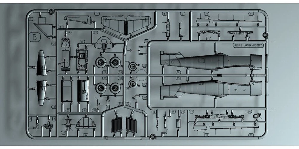 Hobilt Messerschmitt Me-262A-1a/WGr.21 plastikinis lėktuvo modelis 1/72 Arma Hobby