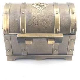 Hobilt Metalinė lobio dėžutė – sidabrinė su auksiniais akcentais, 7×5×5 cm