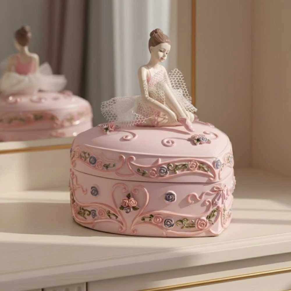 Hobilt Muzikinė dėžutė „Gulbių ežeras“: širdelės forma, balerina, papuošalams