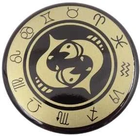 Hobilt Žuvų zodiako šaldytuvo magnetas, emaliuotas metalas, 6 cm – puiki dovana