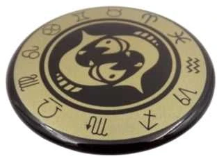Hobilt Žuvų zodiako šaldytuvo magnetas, emaliuotas metalas, 6 cm – puiki dovana