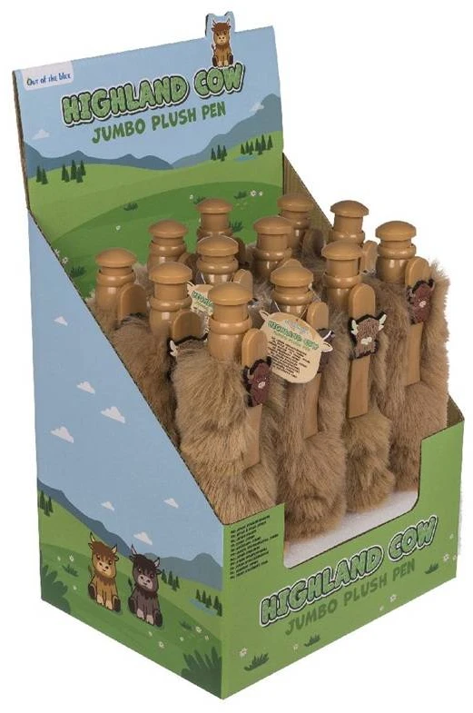 Hobilt Pliušinis mega tušinukas Škotijos kalnų karvė, 28 cm