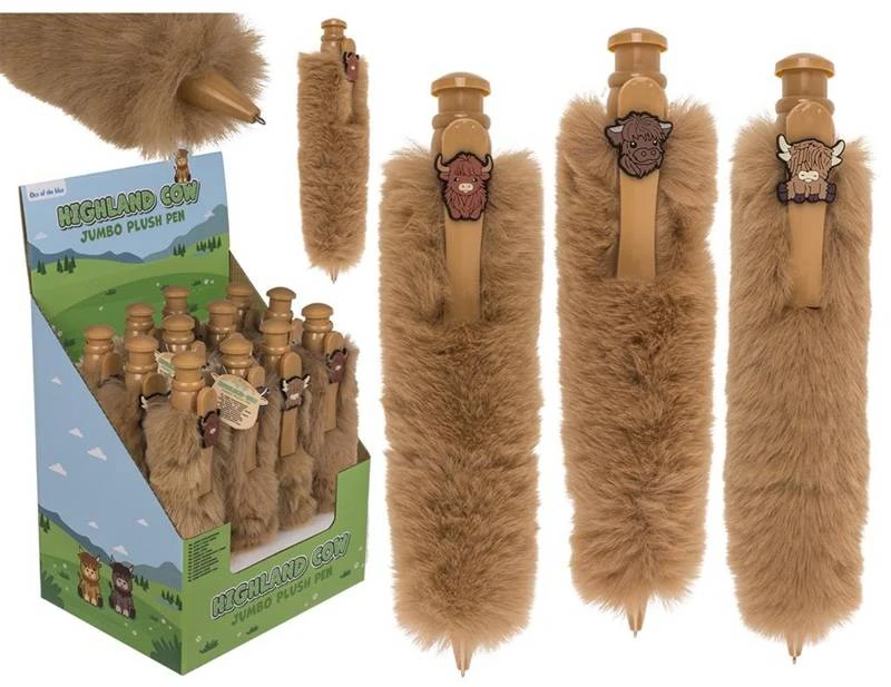 Hobilt Pliušinis mega tušinukas Škotijos kalnų karvė, 28 cm