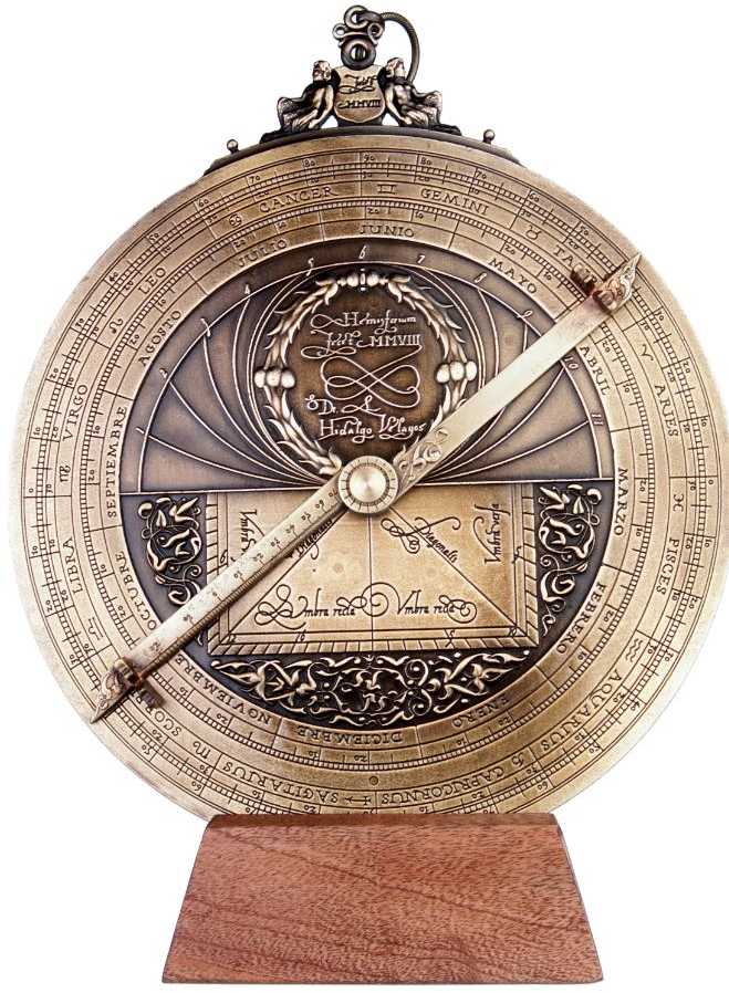 Hobilt Prabangi 20 cm astrolabija – rankų darbo, veikianti dovana astronomui/jūreiviui
