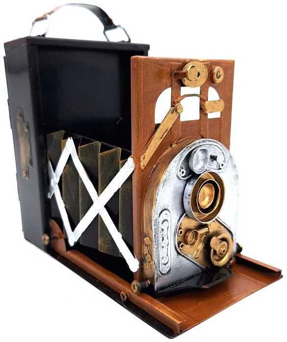 Hobilt Retro kamera dekoracija – stilinga dovana fotografui, vintage loftui