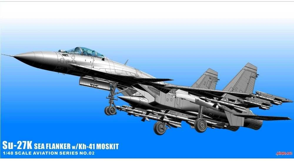 Minibase Su-27K Sea Flanker su Kh-41 Moskit, plastikinis modelis 1/48
