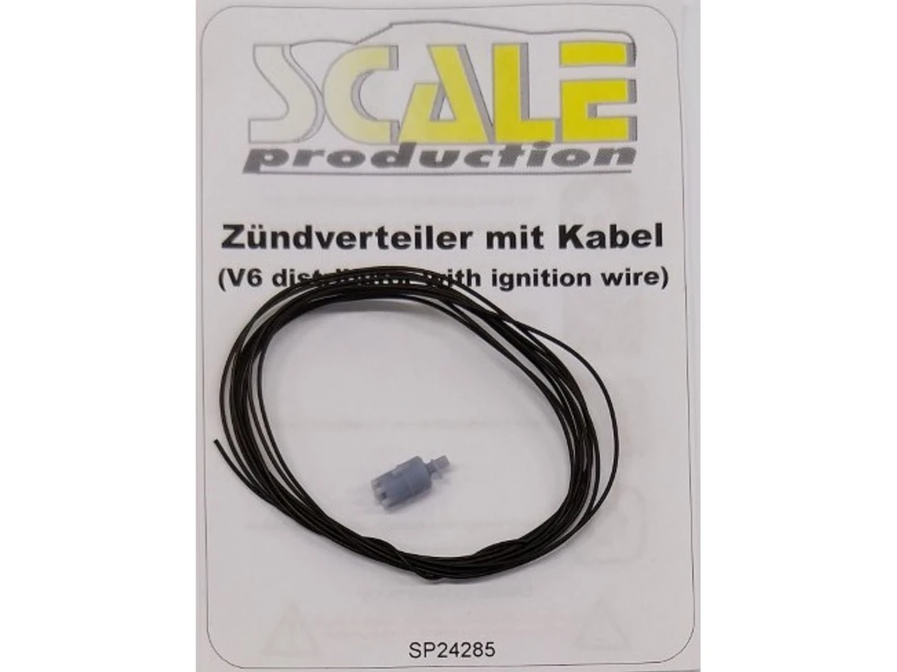 Scale Production V6 uždegimo paskirstytojas su žvaklaidžiais, juodas 24285BK