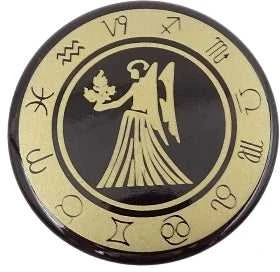 Hobilt Mergelės zodiako šaldytuvo magnetas – emaliuotas metalas, 6 cm