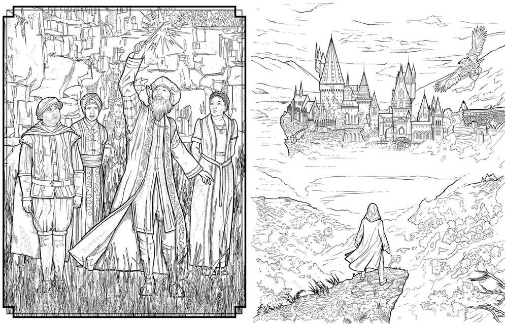 Insight Editions Spalvinimo Knyga - Hogwarts Legacy Oficialus Spalvinimo Knyga 60 Puslapių 21.7x27.5 cm