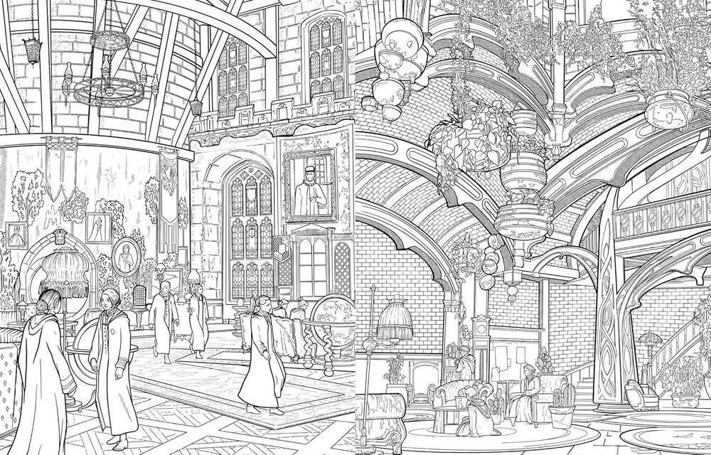 Insight Editions Spalvinimo Knyga - Hogwarts Legacy Oficialus Spalvinimo Knyga 60 Puslapių 21.7x27.5 cm