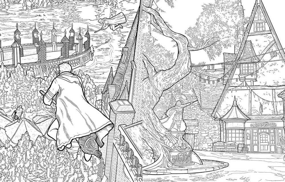 Insight Editions Spalvinimo Knyga - Hogwarts Legacy Oficialus Spalvinimo Knyga 60 Puslapių 21.7x27.5 cm