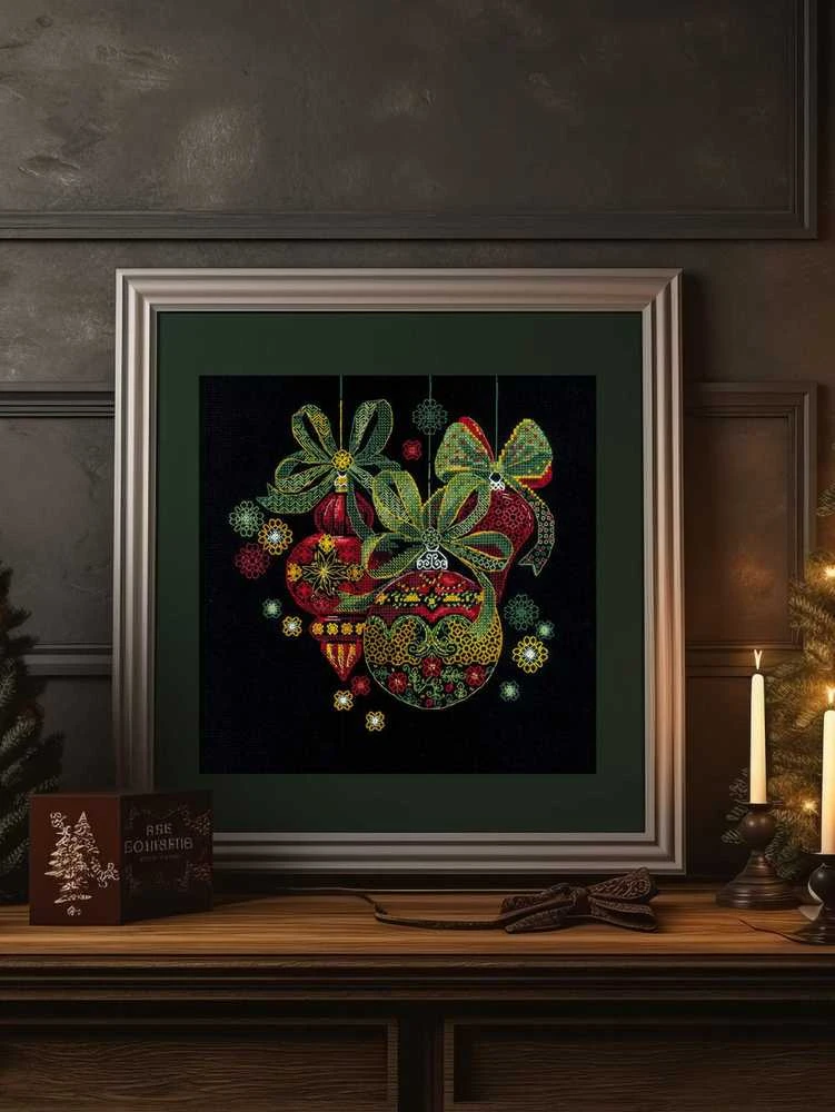 Riolis Kryželiu siuvinėjimo rinkinys Holiday Ornaments 25x25 SR2226