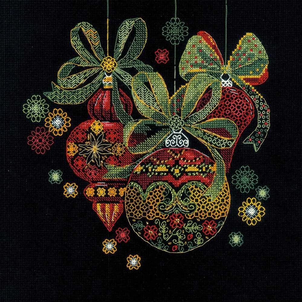 Riolis Kryželiu siuvinėjimo rinkinys Holiday Ornaments 25x25 SR2226