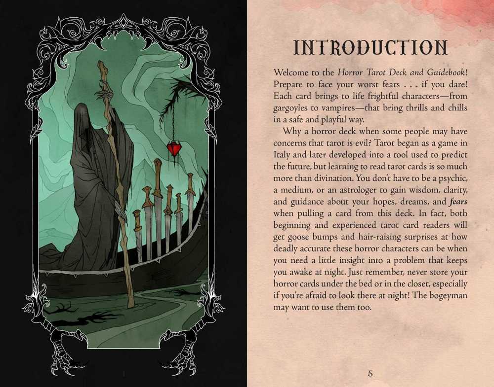 KNYGA Horror Taro Kortos Ir Vadovas Insight Editions