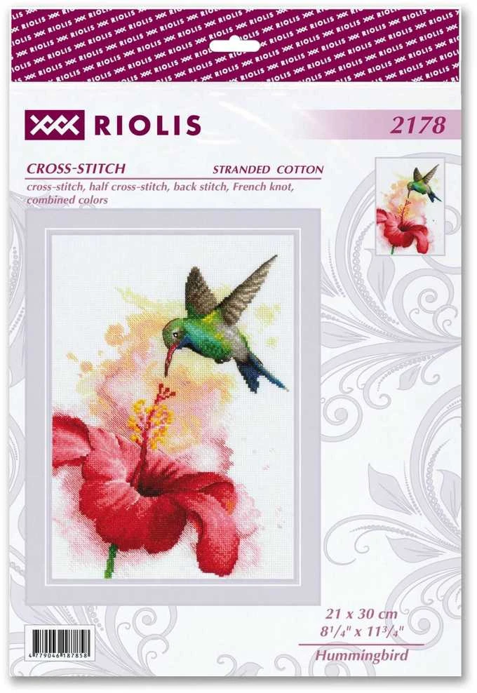 Riolis Kryželiu siuvinėjimo rinkinys "Kolibris" 21x30 SR2178