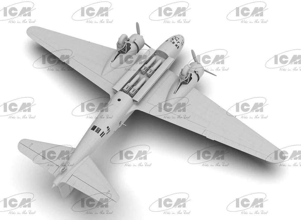 ICM Mitsubishi Ki-21-Ib Sally japonų sunkus bombonešis 1/48 modelis