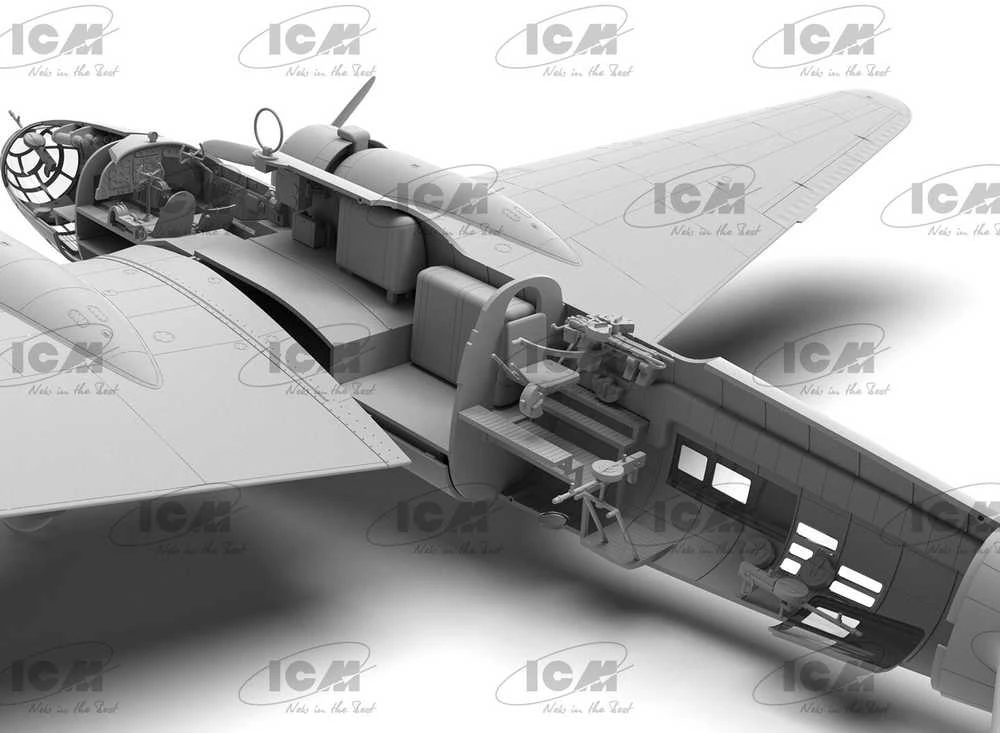 ICM Mitsubishi Ki-21-Ib Sally japonų sunkus bombonešis 1/48 modelis