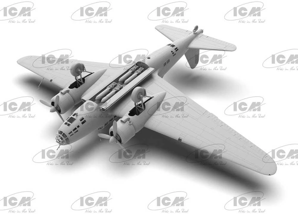 ICM Mitsubishi Ki-21-Ib Sally japonų sunkus bombonešis 1/48 modelis