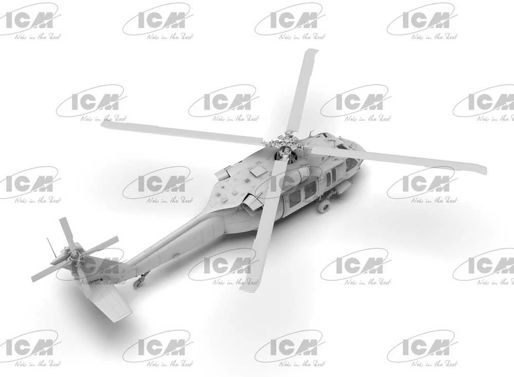 ICM UH-60A Juodas Hawk Ukrainos žvalgybos sraigtasparnis 1/48 plastikinis rinkinys