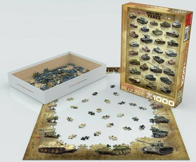 II pasaulinio karo tankų dėlionė 1000 detalių, Eurographics 8+