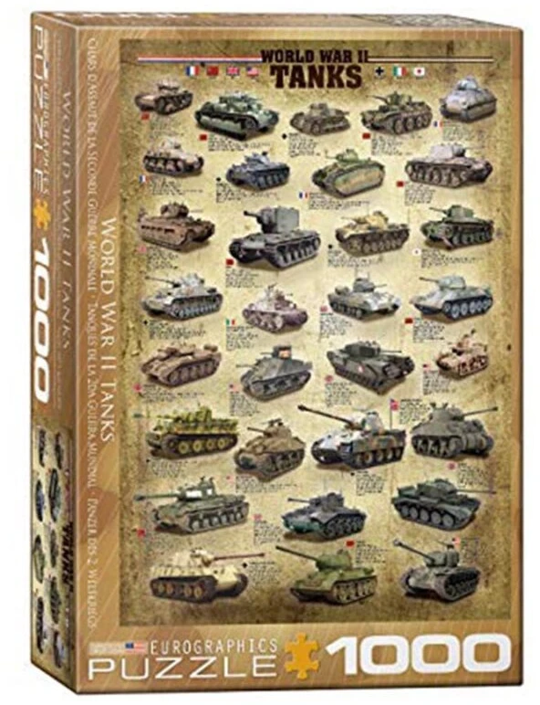 II pasaulinio karo tankų dėlionė 1000 detalių, Eurographics 8+