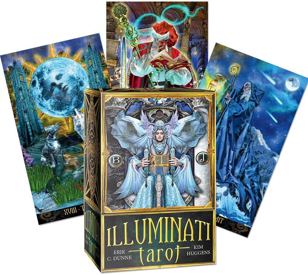 Lo Scarabeo Illuminati taro kortos – naujas leidimas, auksuotos briaunos, knygelė