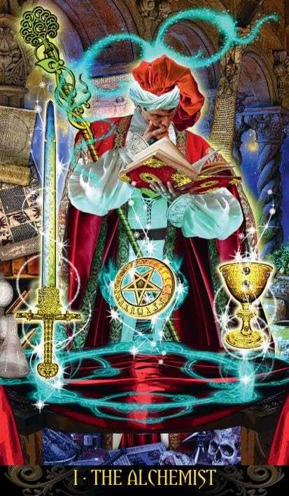 Lo Scarabeo Illuminati taro kortos – naujas leidimas, auksuotos briaunos, knygelė