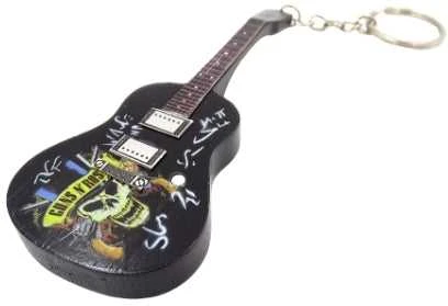 Indominiguitars Mahagonio gitaros raktų pakabukas „Guns N’ Roses“ fanams – puiki dovana