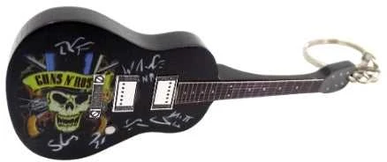 Indominiguitars Mahagonio gitaros raktų pakabukas „Guns N’ Roses“ fanams – puiki dovana