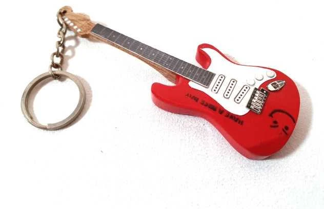 Indominiguitars Gitara formos raktų pakabukas „Have a Nice Day“ – Bryan Adams gerbėjams