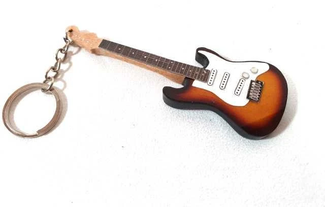 Indominiguitars Raudonmedžio raktų pakabukas – Hendrikso gitaros stilius, muzikos gerbėjams