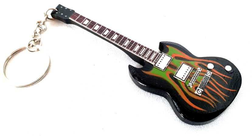 Indominiguitars Metallica gitaros formos raktų pakabukas – James Hetfield stiliaus, medinis