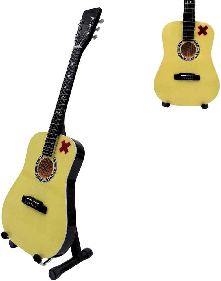 Indominiguitars Kolekcinė mini gitara Ed Sheeran stiliaus, mahagonas, 27,5 cm