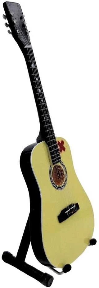 Indominiguitars Kolekcinė mini gitara Ed Sheeran stiliaus, mahagonas, 27,5 cm