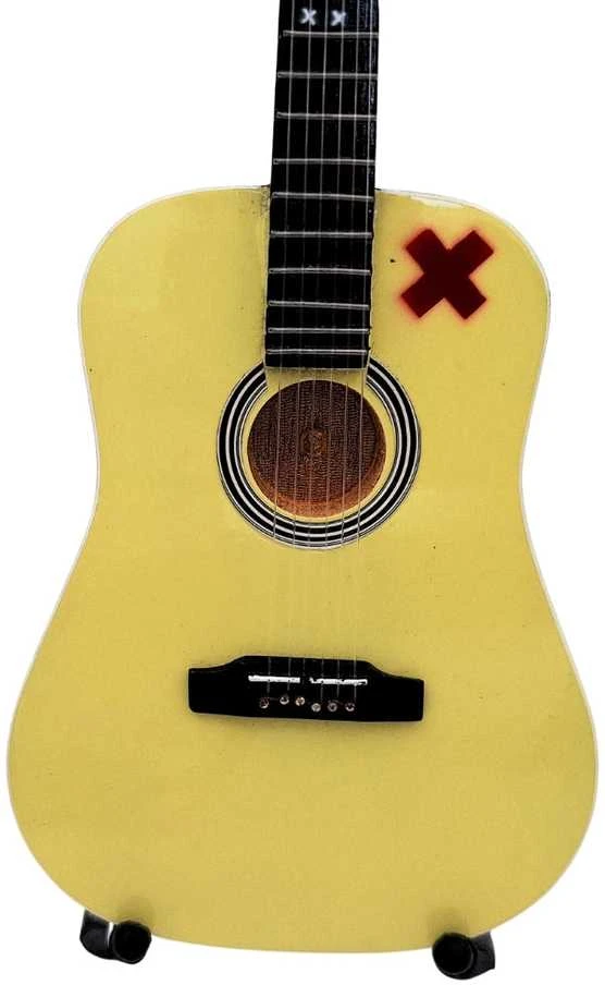 Indominiguitars Kolekcinė mini gitara Ed Sheeran stiliaus, mahagonas, 27,5 cm