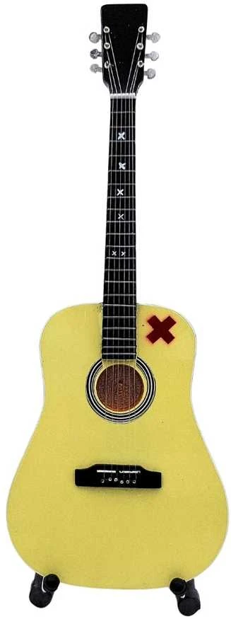 Indominiguitars Kolekcinė mini gitara Ed Sheeran stiliaus, mahagonas, 27,5 cm
