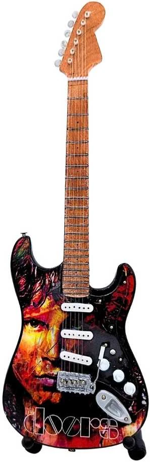 Indominiguitars Raudonmedžio mini gitara – Jimo Morrisono (The Doors) įkvėpta, su stovu