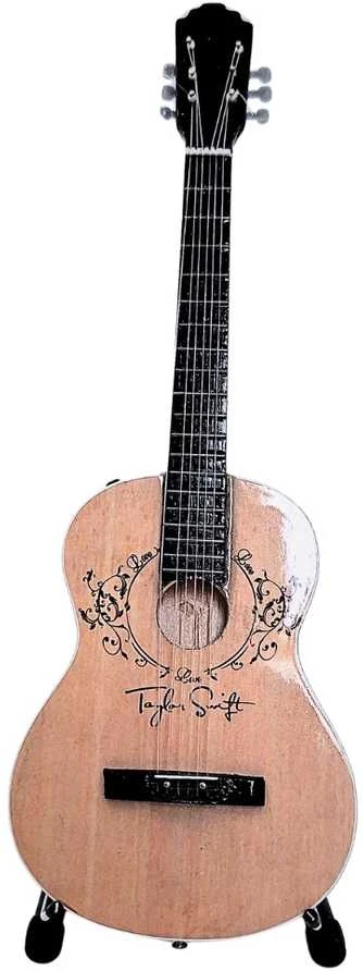 Indominiguitars Taylor Swift įkvėpta mini mahagoninė gitara – kolekcinė dovana