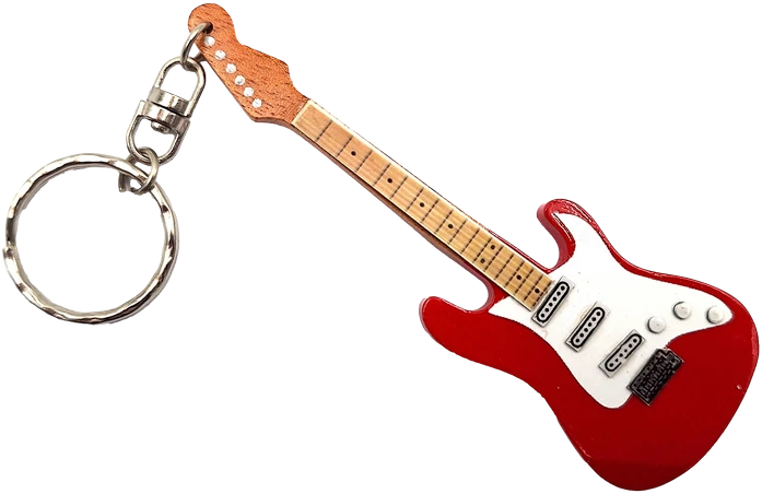 Indominiguitars Stilingas mahono gitaros raktų pakabukas – Dire Straits, Mark Knopfler gerbėjams
