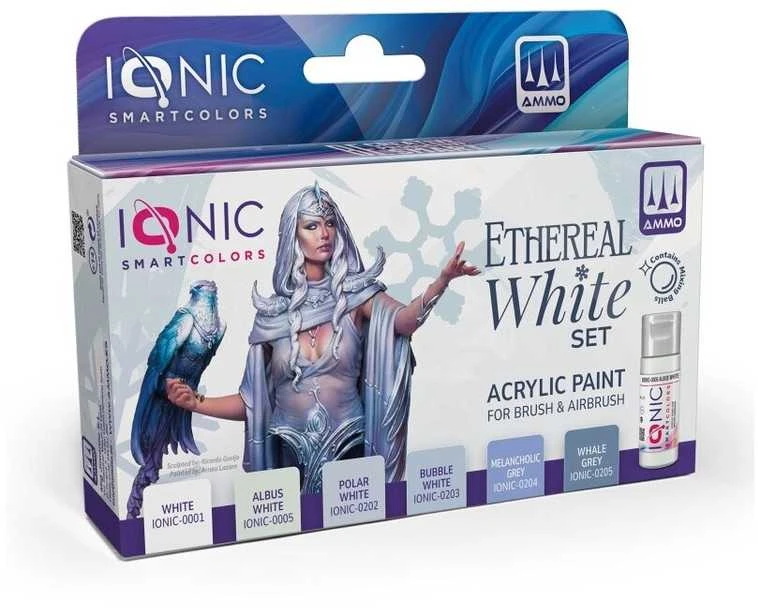 Ionic Smart Colors IONIC akrilinių dažų rinkinys Essential Whites 0503 – balti ir pilki