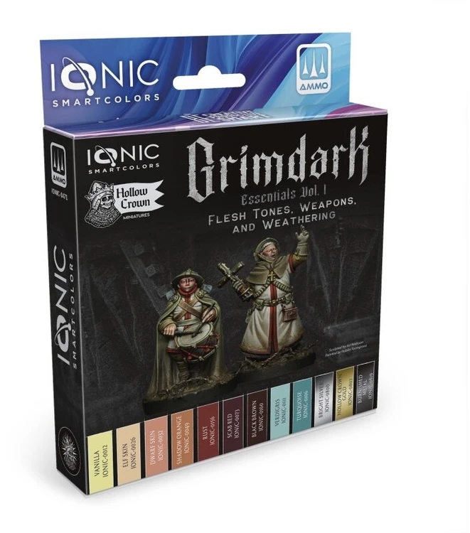 Ionic Smart Colors IONIC akrilinių dažų rinkinys Grimdark Essentials Vol. 1 miniatiūroms 0471