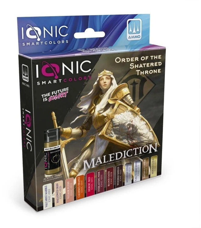 Ionic Smart Colors IONIC akrilinių dažų rinkinys miniatiūroms – metalai, oda, audiniai (12)